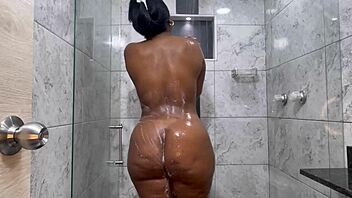 big ass latina gets fucked deep in shower by huge cock