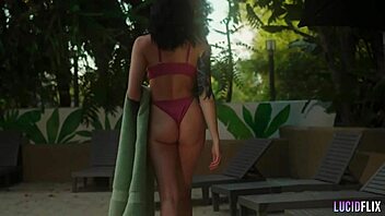 charlotte sins rides big cock poolside with tits licked and pussy fucked lucidflix