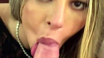 petite latina blonde shakes tits in pov sloppy deepthroat rimjob cumshot