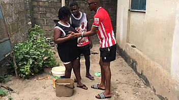 she yields to fucking the hood's two biggest throbbing cocks