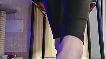 dirty teen slut in leggings fingers her wet pussy in shower fetish