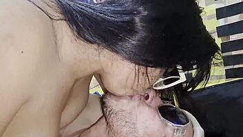 sarita teaches young stud her body squeezing milk from tight pussy