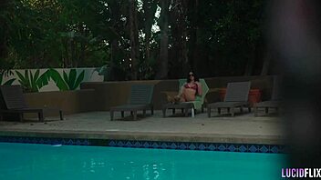 charlotte sins rides big cock poolside with tits licked and pussy fucked lucidflix