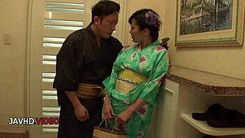 naughty japanese housewife harua narimiya's cosplay escalates to hardcore blowjob