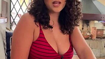 Busty latina's deepthroat doggy fills me with passion after interview