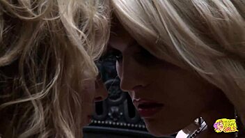 Prinzzess expertly pleasures busty blonde Krissy Lynn strap-on style