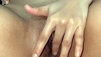 I love close up fingering my wet asian babysitter's curvy pussy till she squirts