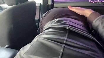 stranger pulls over for dirty car blowjob from sexy pierced slut