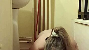 bdsm milf slave eats from bowl while pov toy humiliation and dirty talk