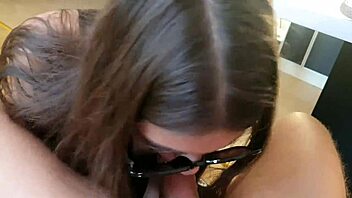 fitness model teen blows manager backstage pov