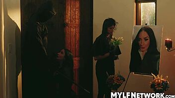Sheena faces future ghost in rough milf cowgirl ride