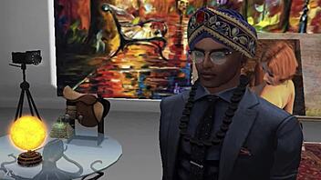 lady harem girls ride big cocks to orgasm in second life sl sex