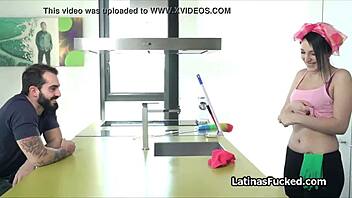 Fucking Latina Maid Hardcore for Extra Cash