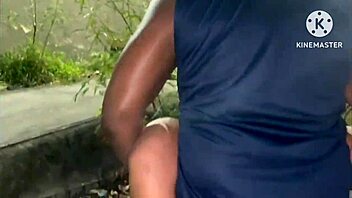 Wife cheats on husband street after car runs out gas cuck hugs bull