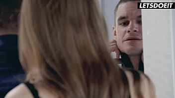 jessica portman moans riding lover's cock in passionate erotic spooning