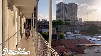 skinny emo teens get naked for beach threesome public sex