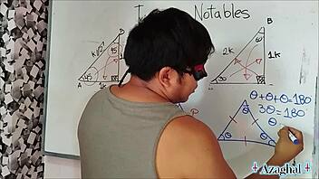 estudiante nerd asiática aprende trigonometría sexual erótica