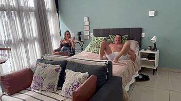 Julia Fontanelli and Reh Queen worship massive throbbing cocks