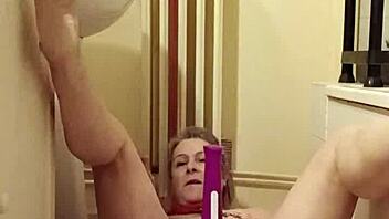 bdsm milf slave eats from bowl while pov toy humiliation and dirty talk