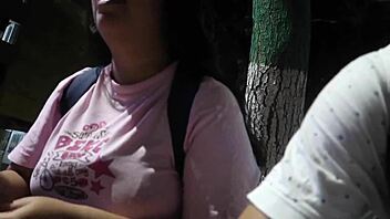 Locking up with sexy Milf offering cash for voyeur pounding session