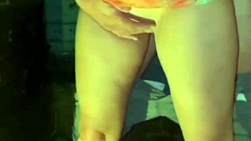 Horny milf risks outdoor sex in garden with partner