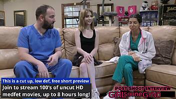 Daisy Bean Endures Stimulating Gaping Nurse Exam