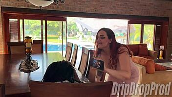 jealous bitch girlfriend fights then fucks big black cock in quickie roleplay