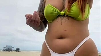 cheese vendor stares endlessly at my bare beach pussy