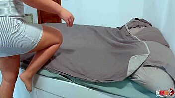 brazilian milf's juicy ass creampied after tight pussy pounding on the bed