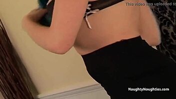 21yr old british blonde katie rips clothes fingers ass with dildo in stockings 😈🍆💦