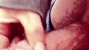 guy gives short foreskin cock slow teasing handjob stroke