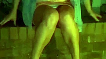 Horny milf risks outdoor sex in garden with partner