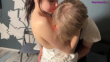 sara bork answers call rides cock hard in tan pantyhose