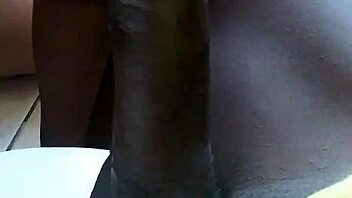 She eagerly sucks massive BLACK SHEMALE monster cock hungrily