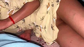 bhabhi sneaks into room sharing bed for rough big cock fuck