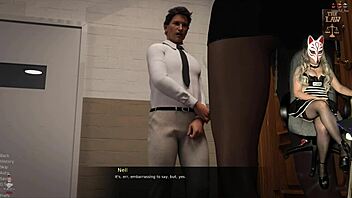 prison guard hijab milf teases without panties office