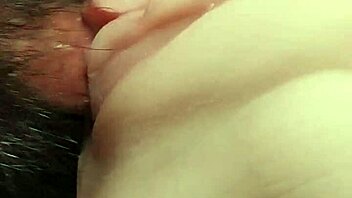 Double penetration stretches her shaved big pussy with toys and fuck doll action