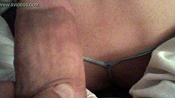 milf wife cums in thong panties