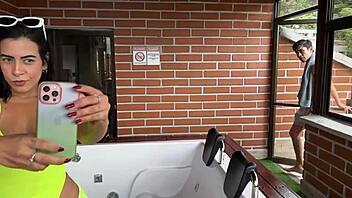 cheating latina milf kylei ellish's huge ass hammered at spa