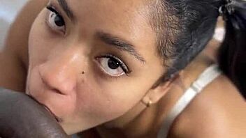 pov deepthroat on stepbro's bbc from horny amateur ebony couple nysdel