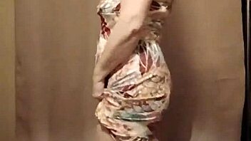 French milf slave strips teasing before brutal humiliation