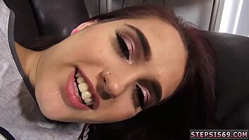 Petite teen sucks stepbro's huge banana in taboo hardcore play