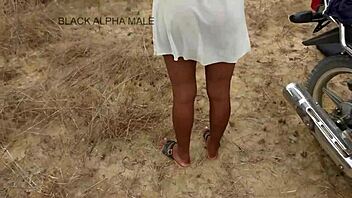 we stopped the motorcycle overwhelmed by lust fucking in forest