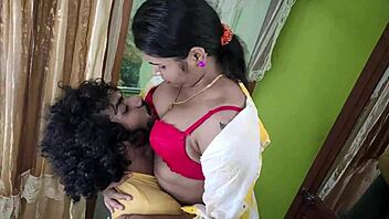 Horny indian college coed sneaks to bedroom for big cock fun with boyfriend