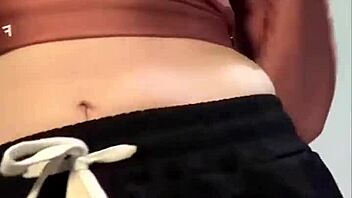 cutie in fishnets dances with innie lips 😍 tiny tits miniskirt tease