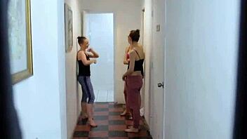 ballerinas slobberin on instructors thick cock in group blowbang