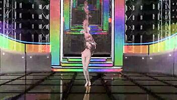 Megurine Luka struts full nude bunny costume hotness