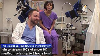 Jackie Banes unleashes squirting orgasms in fetish hospital research