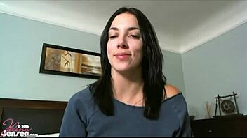 jelena jensen teases big clit and trimmed pussy solo