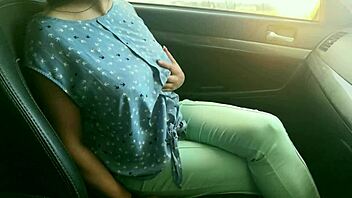 Quarantined BBW Milf Fingers Fat Pussy and Ass in Car POV